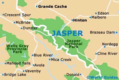 jasper house canada map.